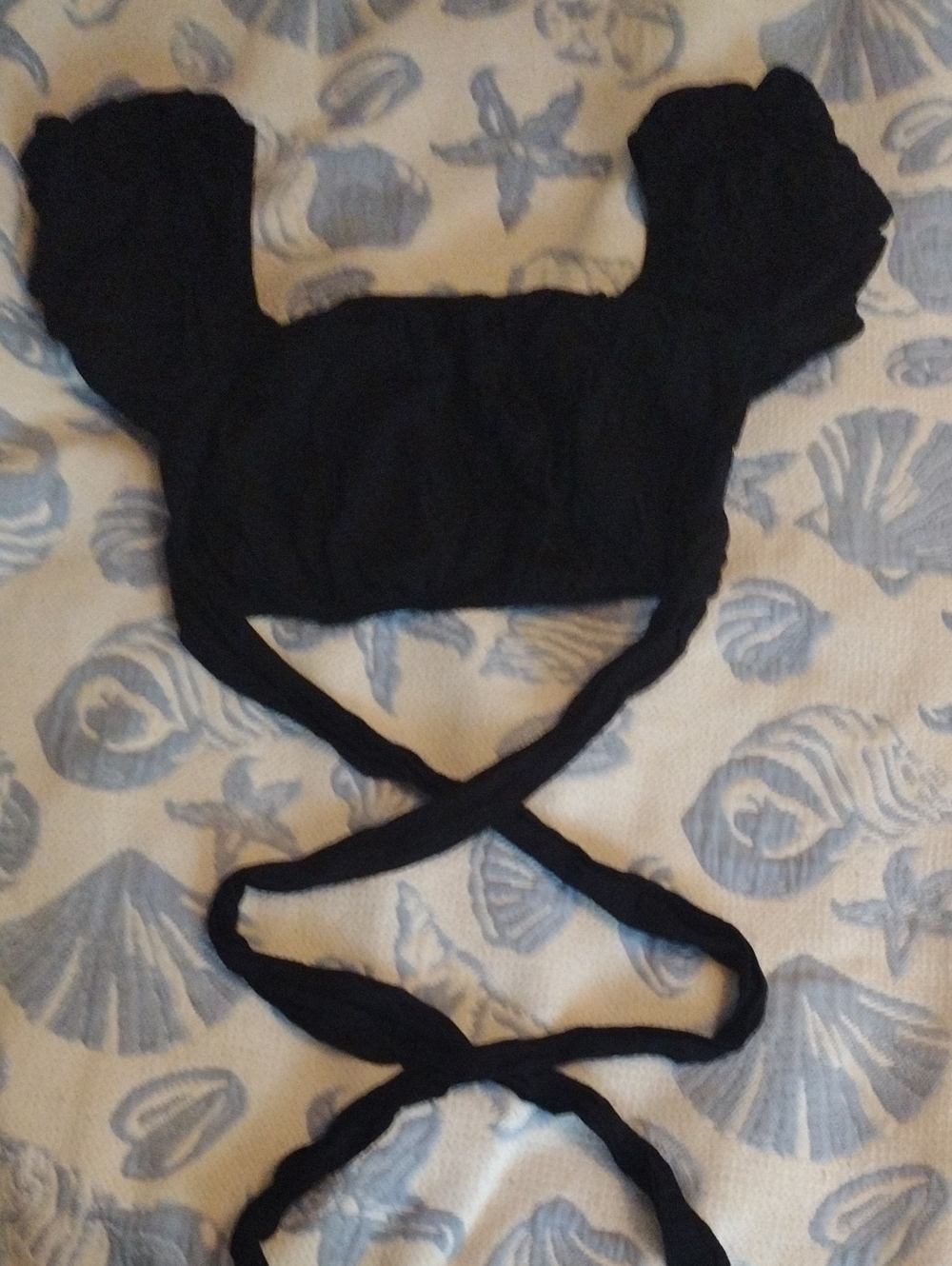 Black Women's Cropped Wrap Bralette - Unbranded